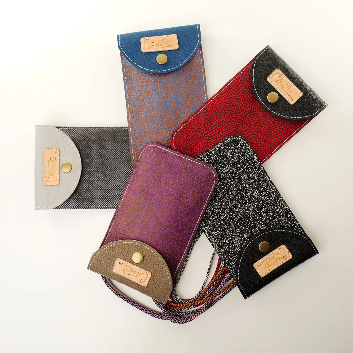 Mini sac pochette téléphone Coton d'Avril ERI Galuchat