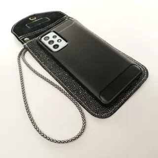 Mini sac pochette téléphone Coton d'Avril ERI Galuchat