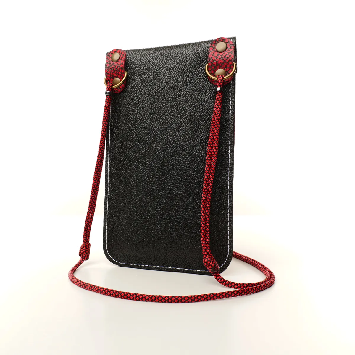 Mini sac pochette téléphone Coton d'Avril ERI Rouge Noir