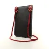 Mini sac pochette téléphone Coton d'Avril ERI Rouge Noir