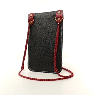 Mini sac pochette téléphone Coton d'Avril ERI Rouge Noir