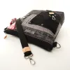 Sac à main bandoulière Coton d'Avril BEATRIS Edition Jean noir
