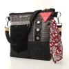 Sac à main bandoulière Coton d'Avril BEATRIS Edition Jean noir