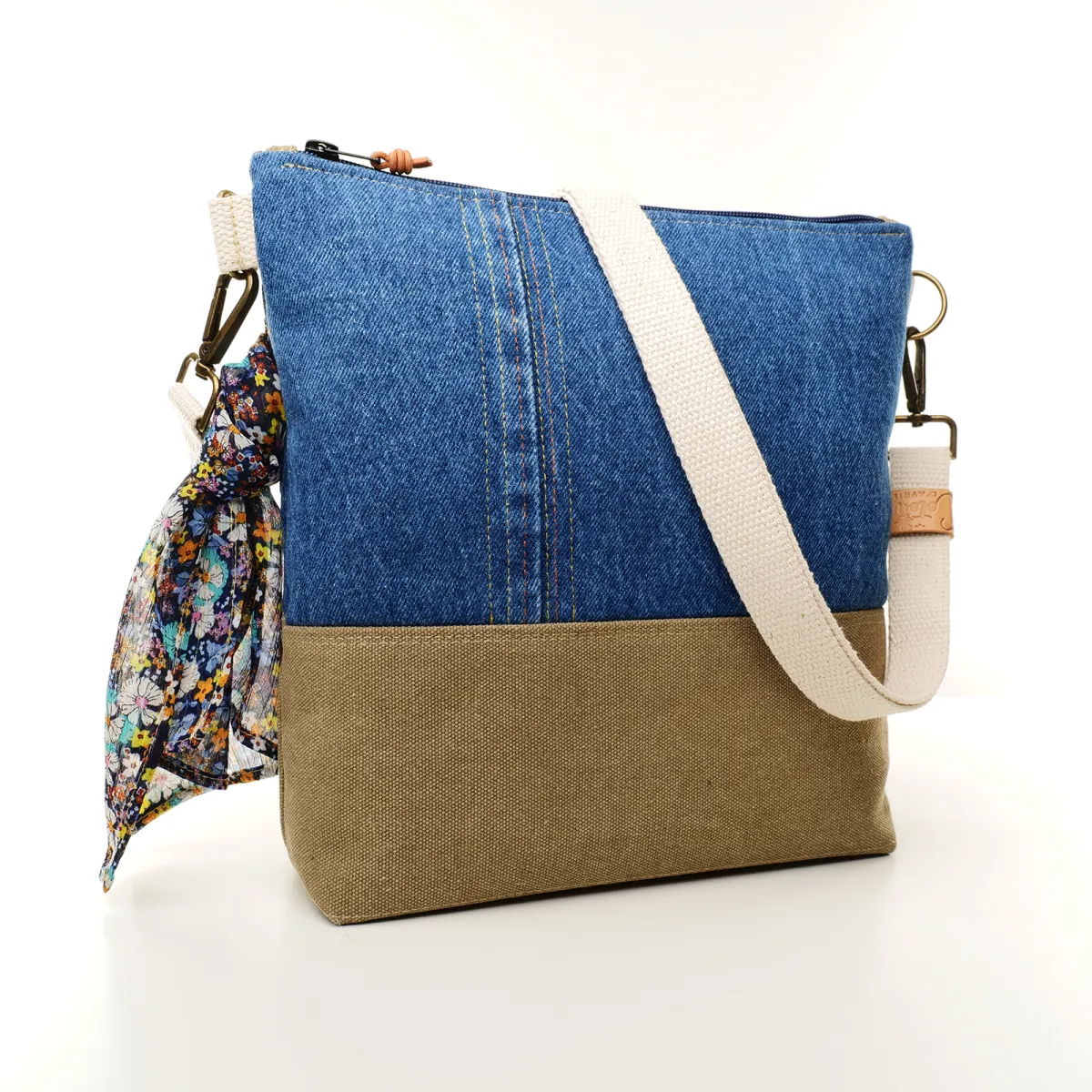 Sac à main bandoulière Coton d'Avril Beatris Edition Jean denim