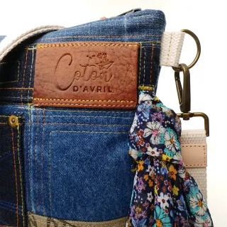 Sac à main bandoulière Coton d'Avril Beatris Edition Jean denim