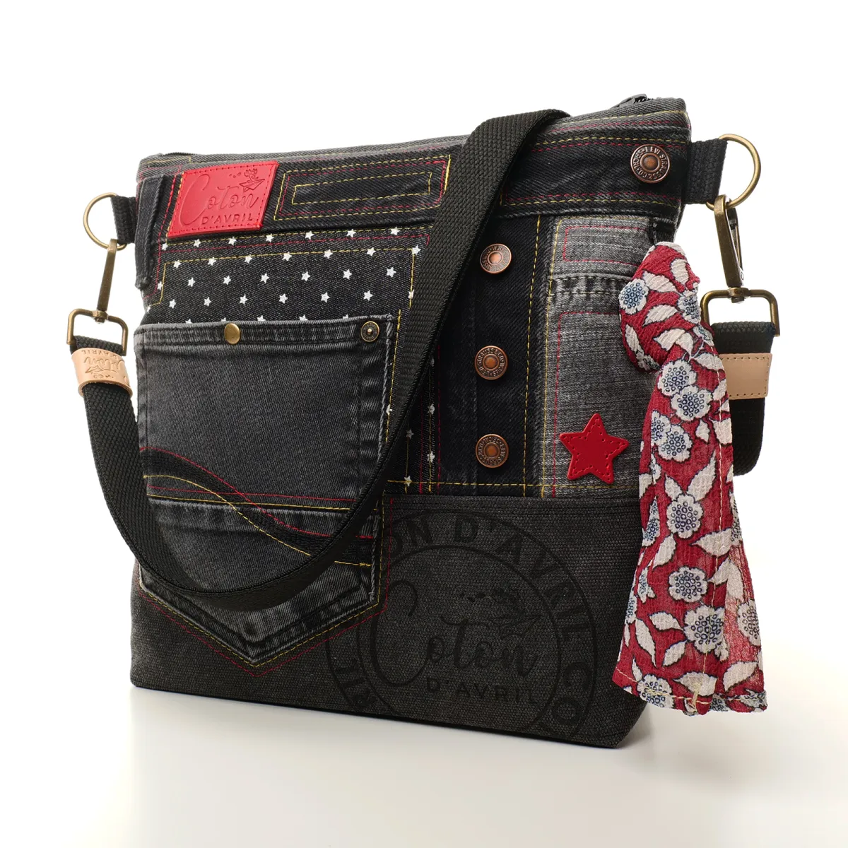 Sac à main bandoulière Coton d'Avril BEATRIS Edition Jean carbone