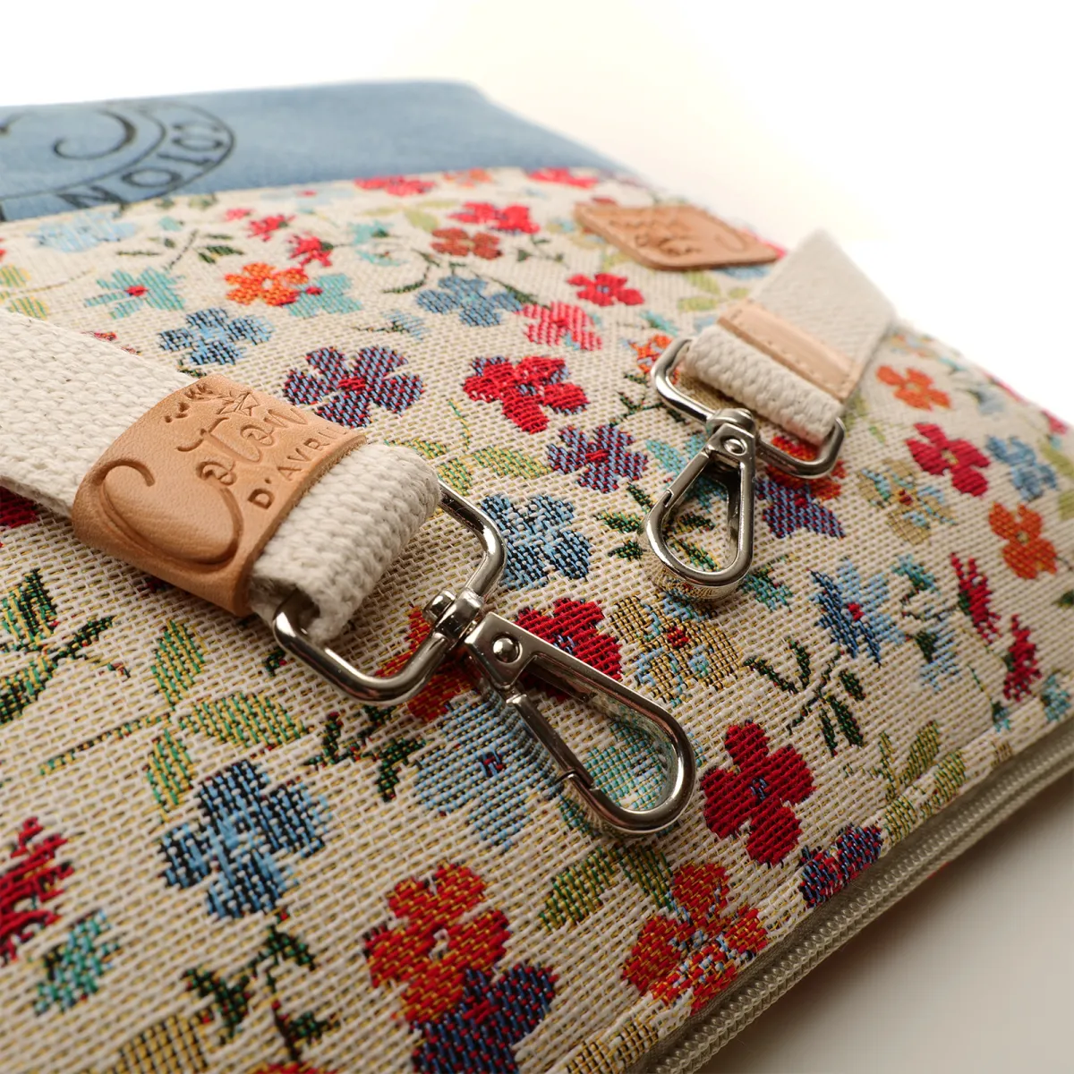 Sac à main bandoulière Coton d'Avril BEATRIS fleurettes