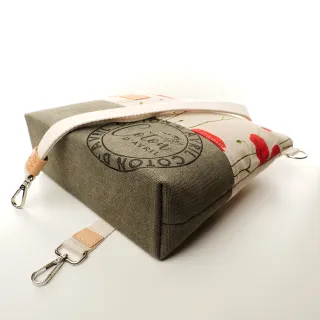 Sac à main bandoulière Coton d'Avril BEATRIS Coquelicot