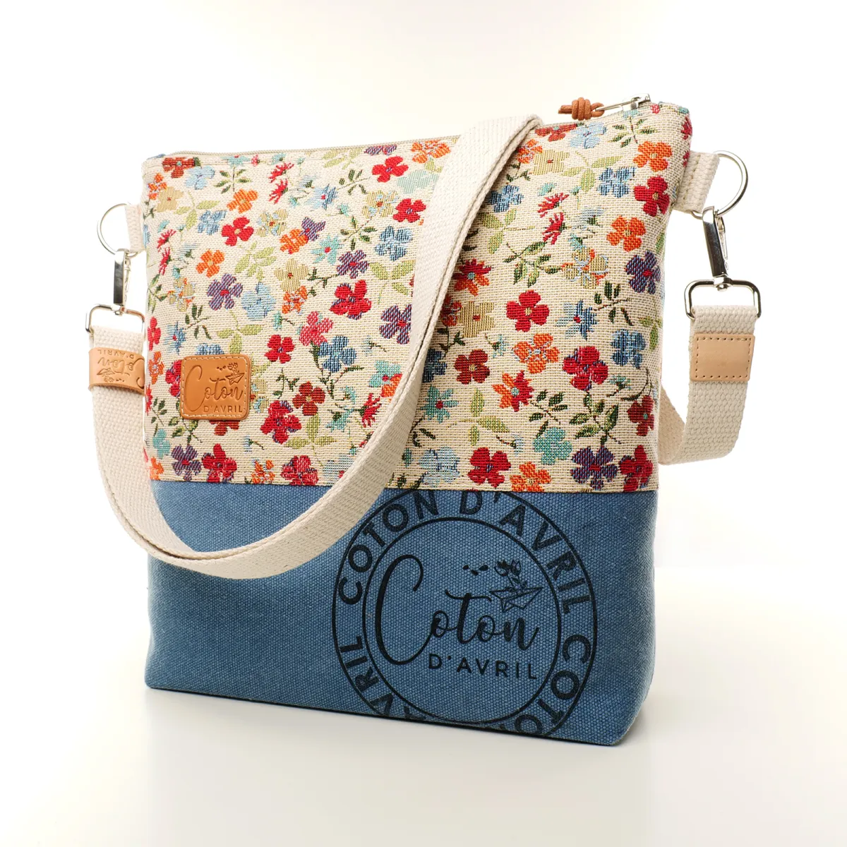 Sac à main bandoulière Coton d'Avril BEATRIS fleurettes