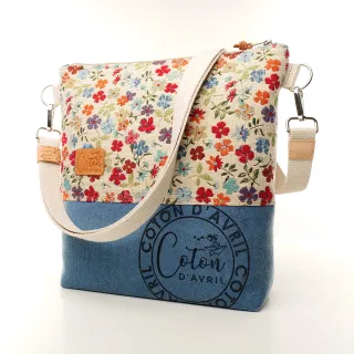 Sac à main bandoulière Coton d'Avril BEATRIS fleurettes