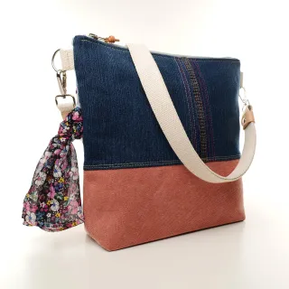 Sac à main bandoulière Coton d'Avril Beatris Edition Jean triangles