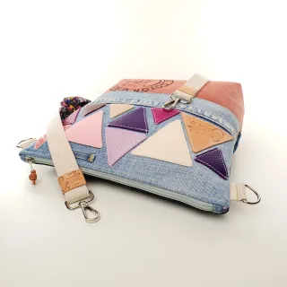 Sac à main bandoulière Coton d'Avril Beatris Edition Jean triangles