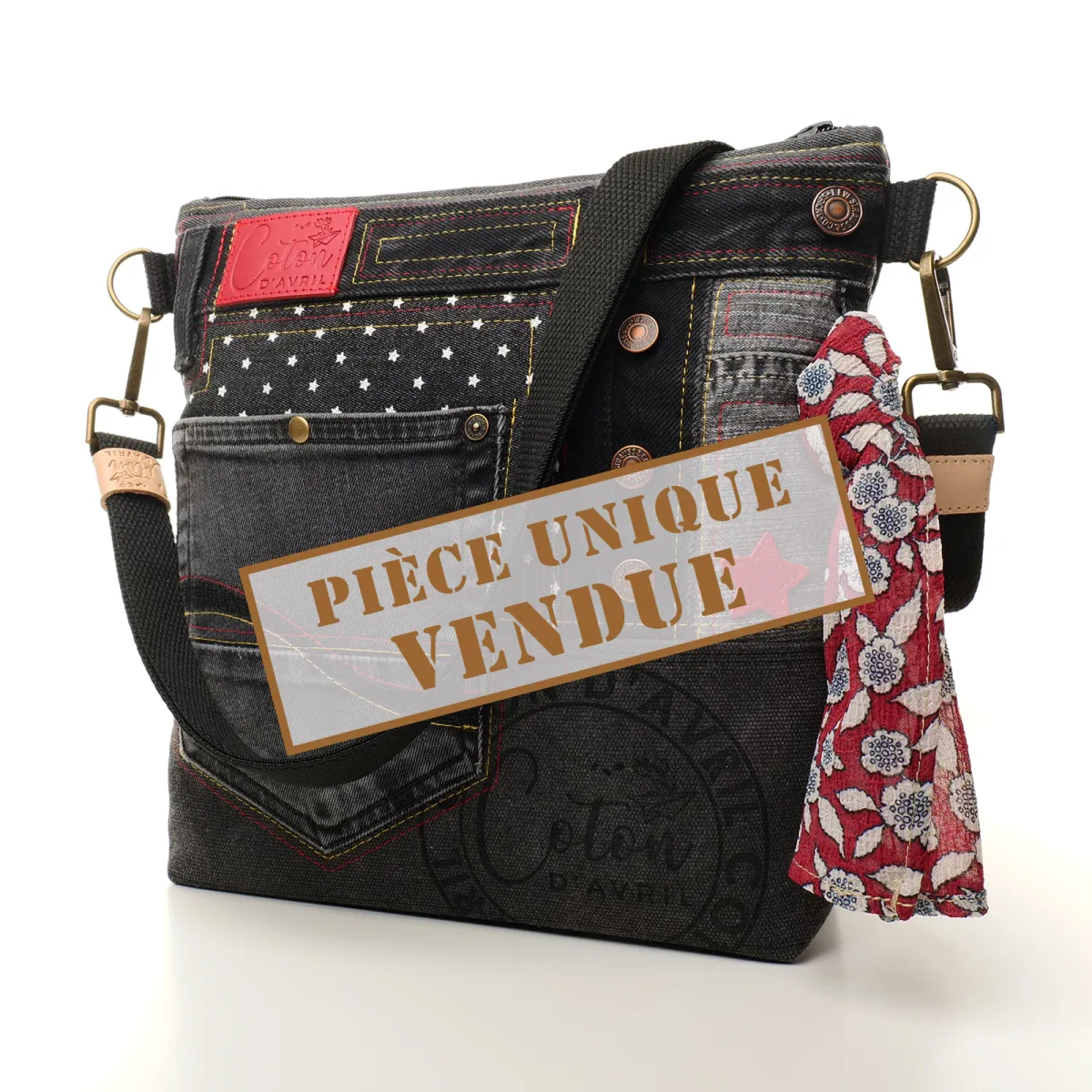 Sac à main bandoulière Coton d'Avril BEATRIS Edition Jean carbone