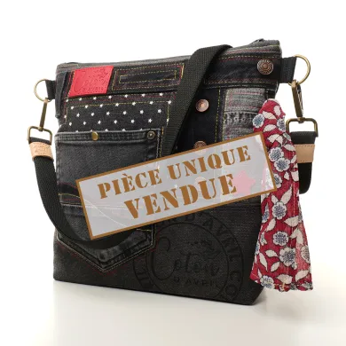 Sac à main bandoulière Coton d'Avril BEATRIS Edition Jean carbone