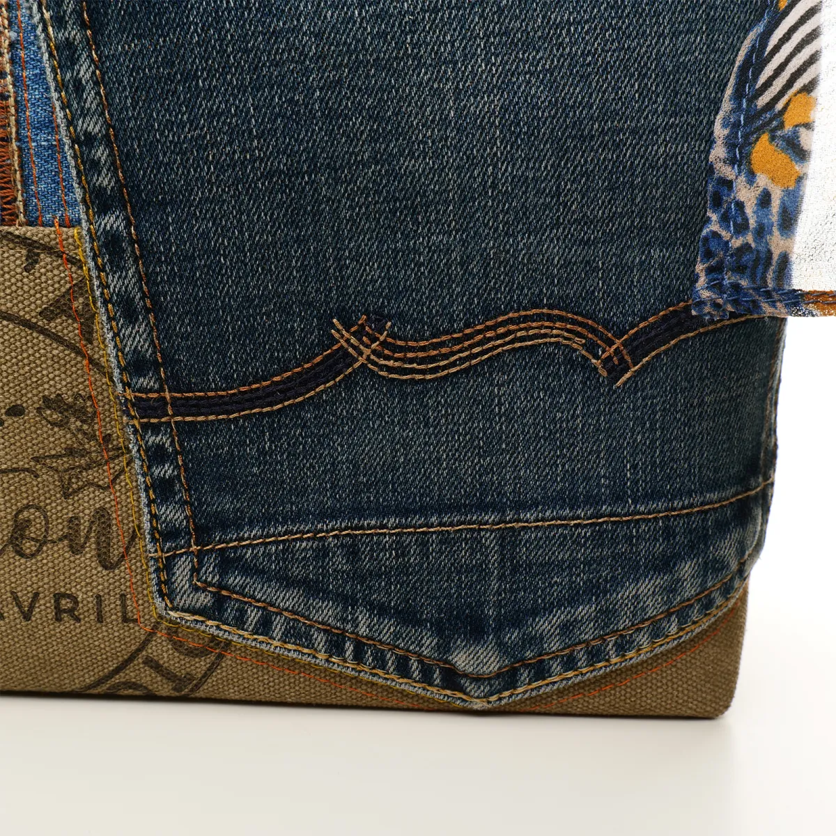 Sac à main bandoulière Coton d'Avril BEATRIS Edition Jean kaki