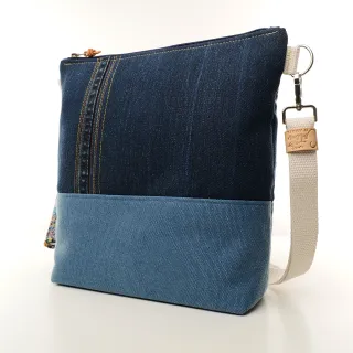 Sac à main bandoulière Coton d'Avril BEATRIS Edition Jean boutons