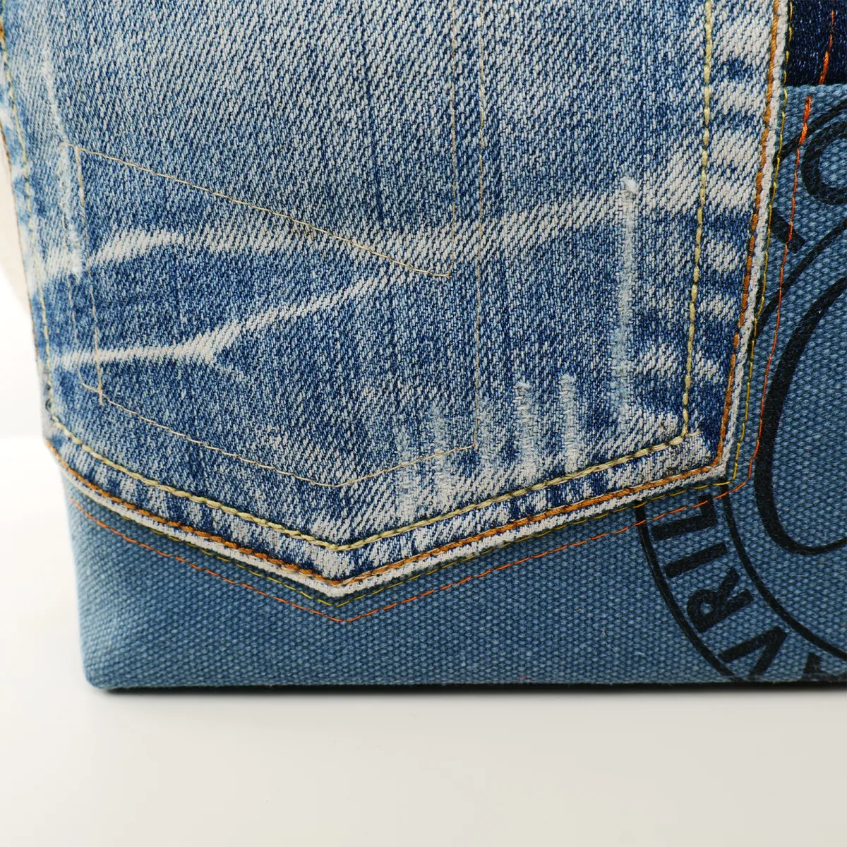 Sac à main bandoulière Coton d'Avril BEATRIS Edition Jean boutons