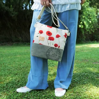 Sac à main bandoulière Coton d'Avril BEATRIS Coquelicot
