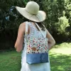 Sac à main bandoulière Coton d'Avril BEATRIS fleurettes