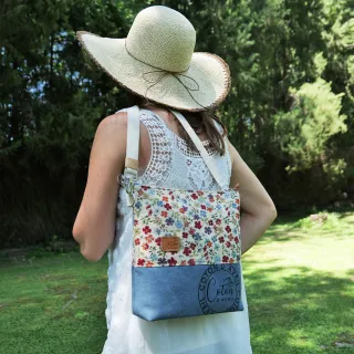 Sac à main bandoulière Coton d'Avril BEATRIS fleurettes