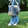 Sac à main bandoulière Coton d'Avril BEATRIS Edition Jean kaki