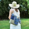 Sac à main bandoulière Coton d'Avril BEATRIS Edition Jean kaki