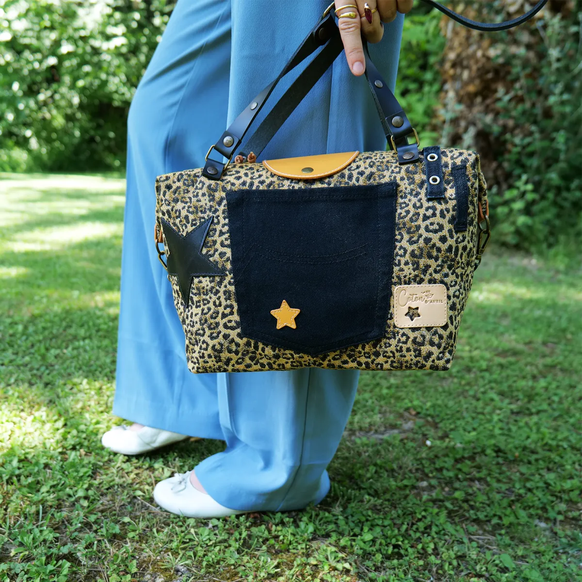 Sac à main Coton d'Avril D20 Leopard EDITION