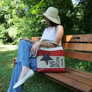 Sac seau Coton d'Avril ONE WAY Corail-Lin