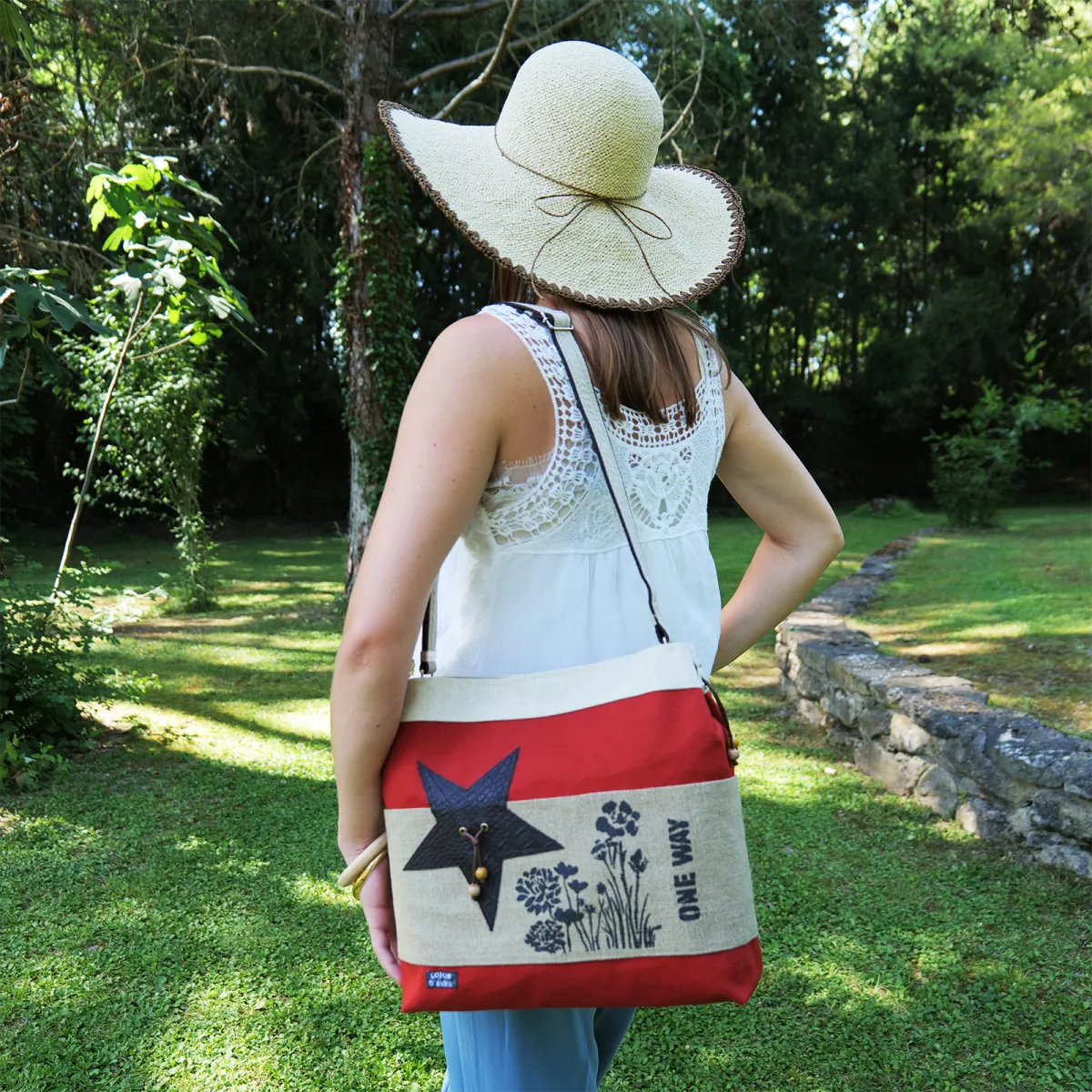Sac seau Coton d'Avril ONE WAY Corail-Lin