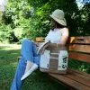 Sac seau Coton d'Avril N°5 Marron Ecru