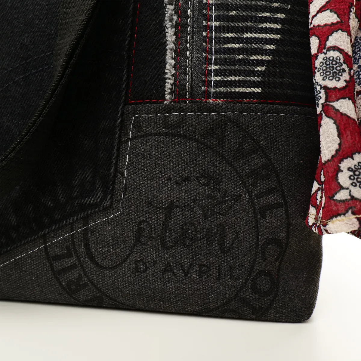 Sac à main bandoulière Coton d'Avril BEATRIS Edition Jean carbone rubis
