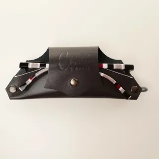 Étui à lunettes PLICO cuir anthracite