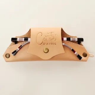 Étui à lunettes PLICO cuir nature