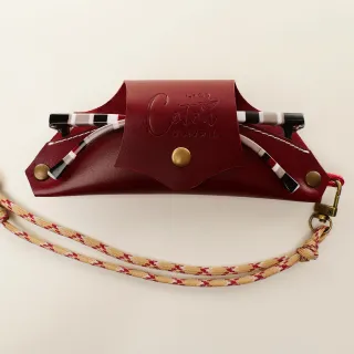 Étui à lunettes PLICO cuir prune