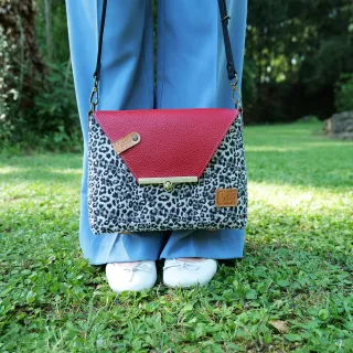Sac à main Bandoulière Coton d'Avril ESTELLO Leopard