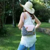 Sac à main Bandoulière Coton d'Avril ESTELLO Leopard