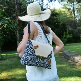 Sac à main Bandoulière Coton d'Avril ESTELLO Leopard