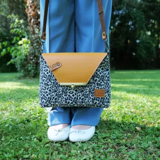 Sac à main Bandoulière Coton d'Avril ESTELLO Leopard