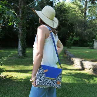 Sac à main Bandoulière Coton d'Avril ESTELLO Leopard