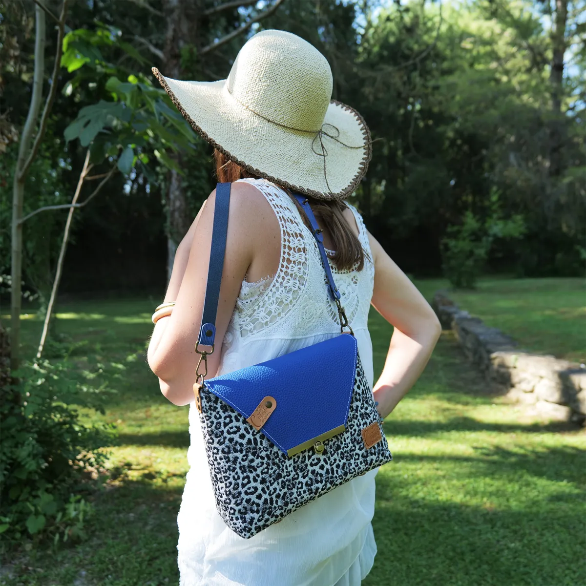 Sac à main Bandoulière Coton d'Avril ESTELLO Leopard