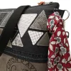Sac à main bandoulière Coton d'Avril BEATRIS Edition Jean triangles carbone