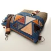 Sac à main bandoulière Coton d'Avril BEATRIS Edition Jean triangles épices