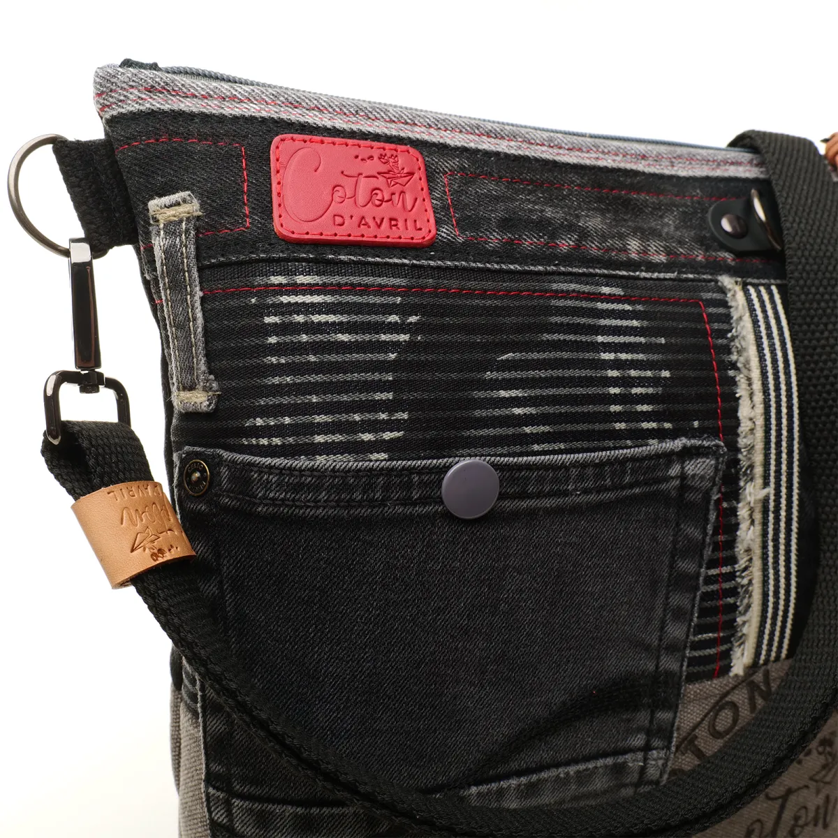 Sac à main bandoulière Coton d'Avril BEATRIS Edition Jean Cobalt