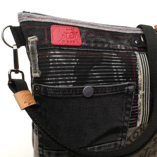 Sac à main bandoulière Coton d'Avril BEATRIS Edition Jean Cobalt