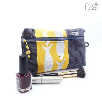 Pochette Trousse Maquillage SIMILI coton d'avril