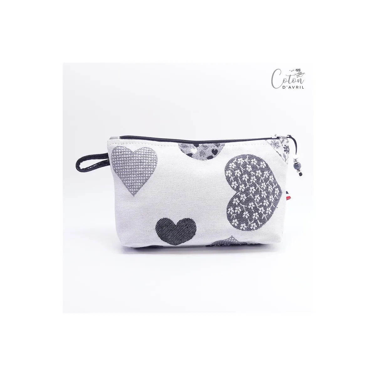 Pochette Trousse Maquillage CŒURS NB