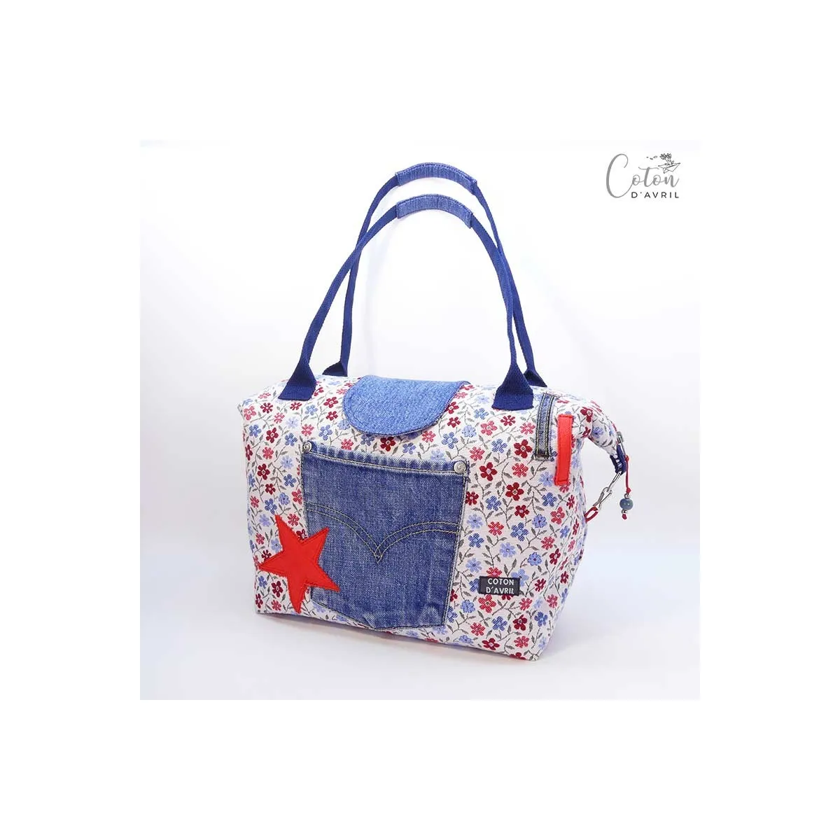 Sac à main D20 Fleuri Coton d'Avril