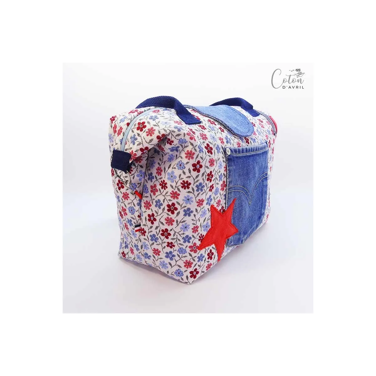 Sac à main D20 Fleuri Coton d'Avril