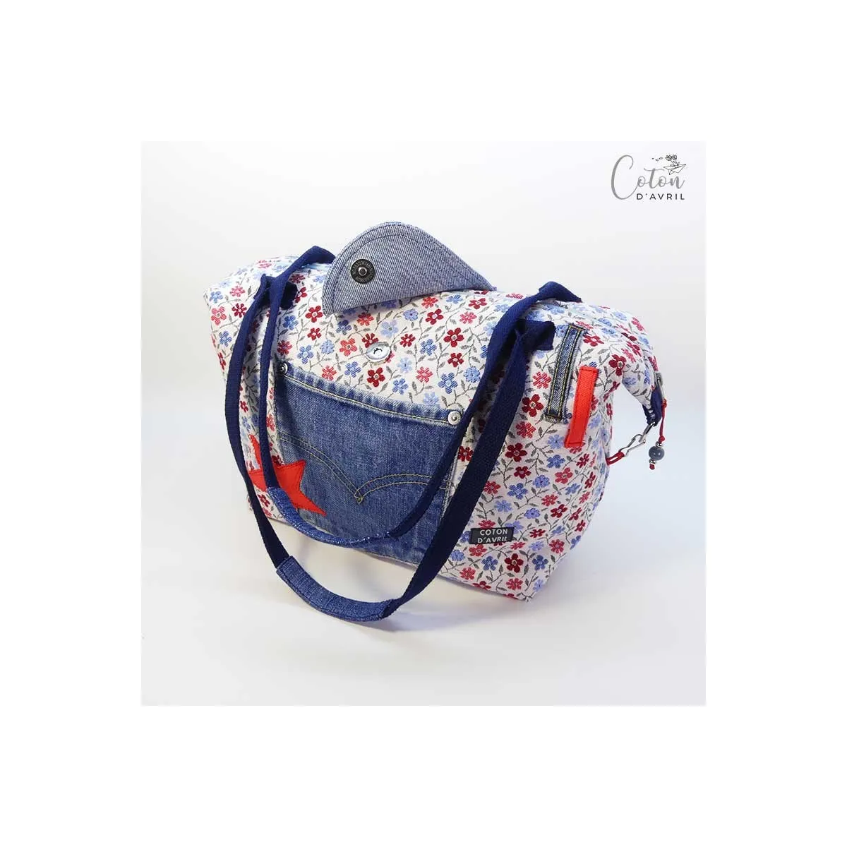 Sac à main D20 Fleuri Coton d'Avril