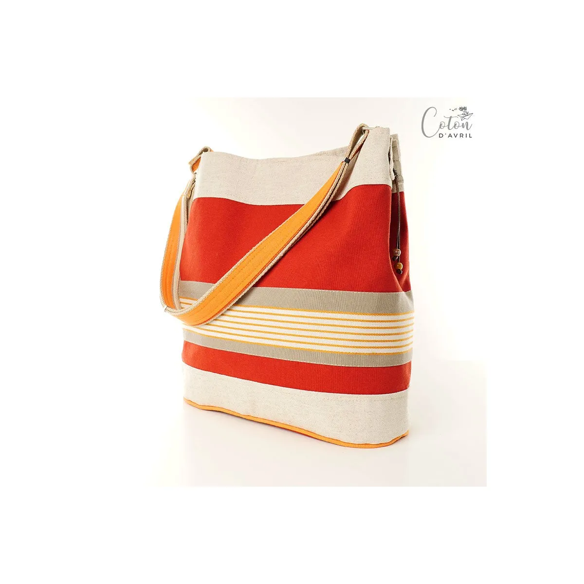 Sac Ecru Brique Orange N°8